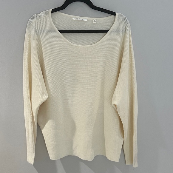 Cyrus Sweaters - Cyrus Cream Scoop Neck Sweater